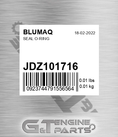 JDZ101716 Seal O-ring for BLUMAQ