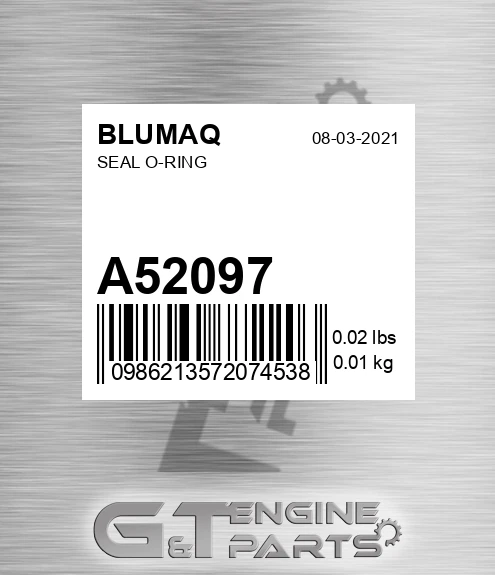 A52097 Seal O-ring