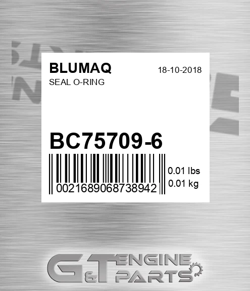 BC75709-6 Seal O-ring for BLUMAQ