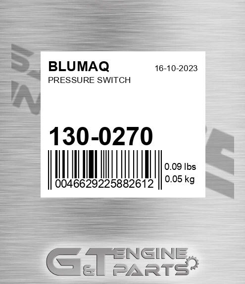 130-0270 Pressure Switch for BLUMAQ