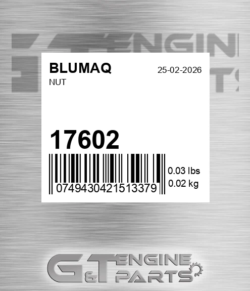 17602 Nut for BLUMAQ
