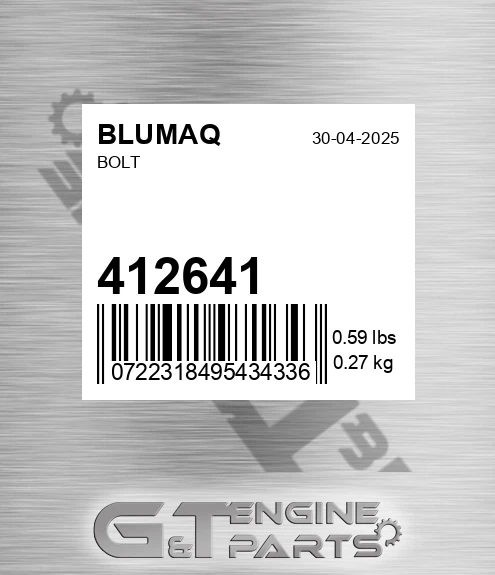 412641 BLUMAQ Bolt