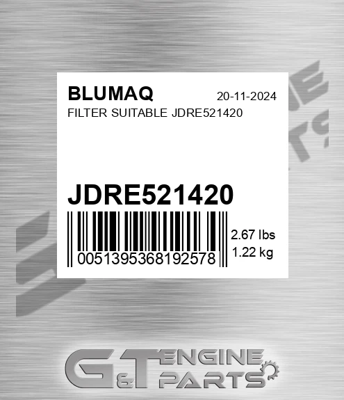 JDRE521420 Filter Suitable for BLUMAQ