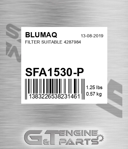 SFA1530-P Filter Suitable 4287984
