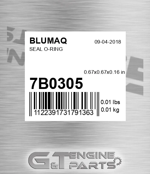 7B-0305 Seal O-ring for BLUMAQ