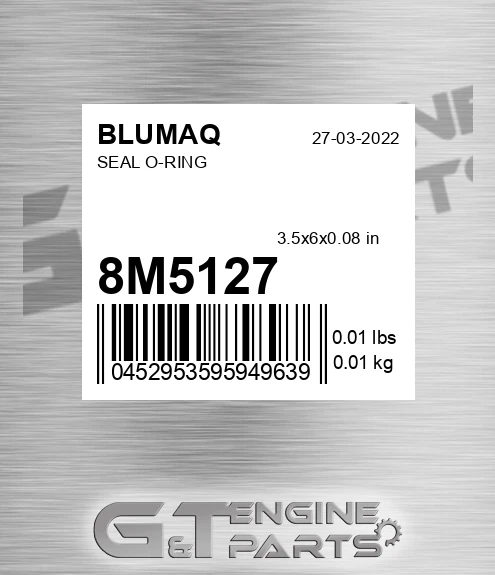 8M-5127 Seal O-ring for BLUMAQ
