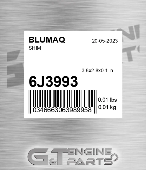6J-3993 Shim for BLUMAQ