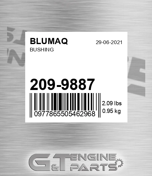 209-9887 Bushing for BLUMAQ