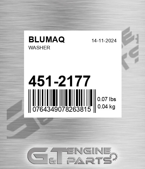 451-2177 Washer for BLUMAQ