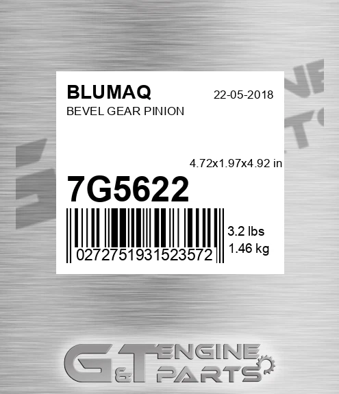 7G-5622 BLUMAQ Bevel Gear Pinion