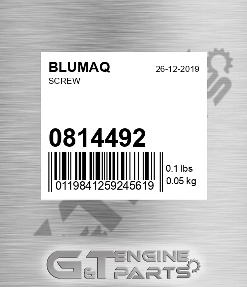 081-4492 Screw for BLUMAQ