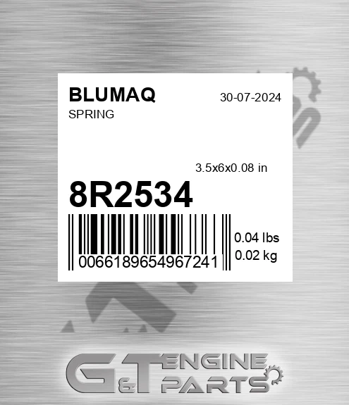 8R-2534 Spring for BLUMAQ