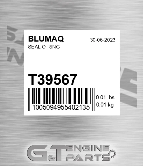 T39567 Seal O-ring