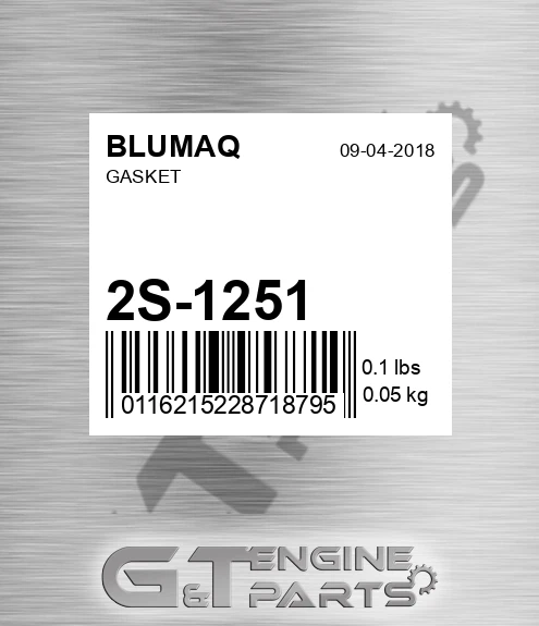 2S-1251 Gasket for BLUMAQ