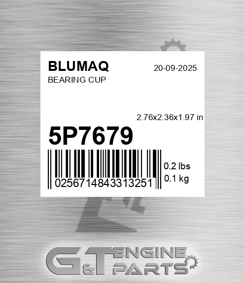 5P-7679 Bearing Cup for BLUMAQ