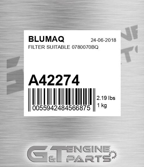 A42274 Filter Suitable 0780070bq