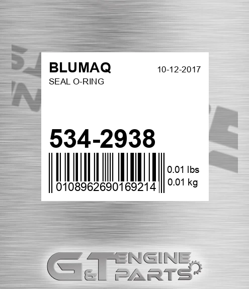 534-2938 Seal O-ring for BLUMAQ
