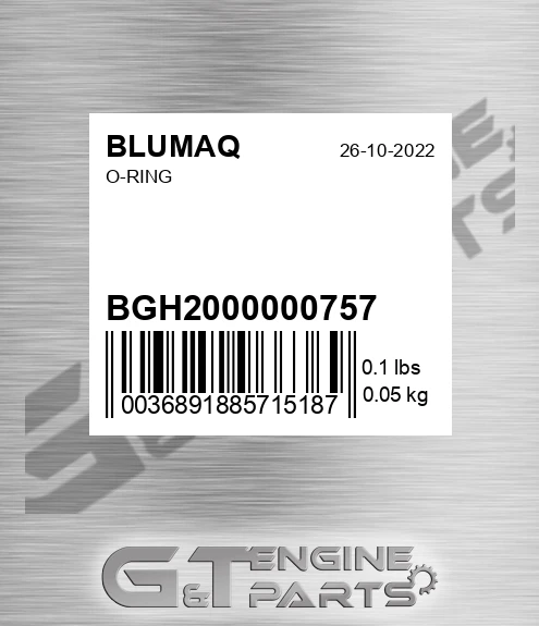 BGH2000000757 O-ring for BLUMAQ