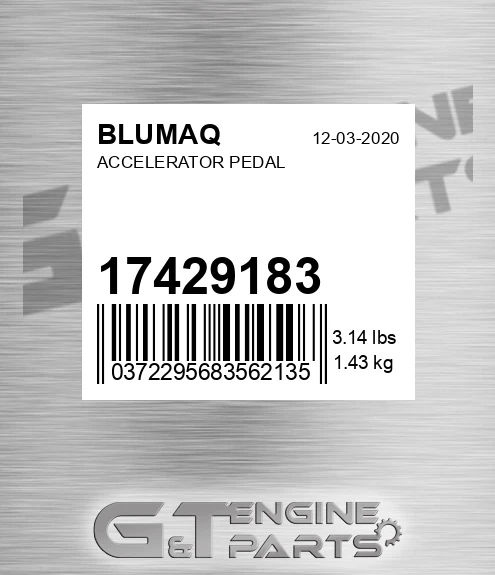 17429183 Accelerator Pedal for BLUMAQ