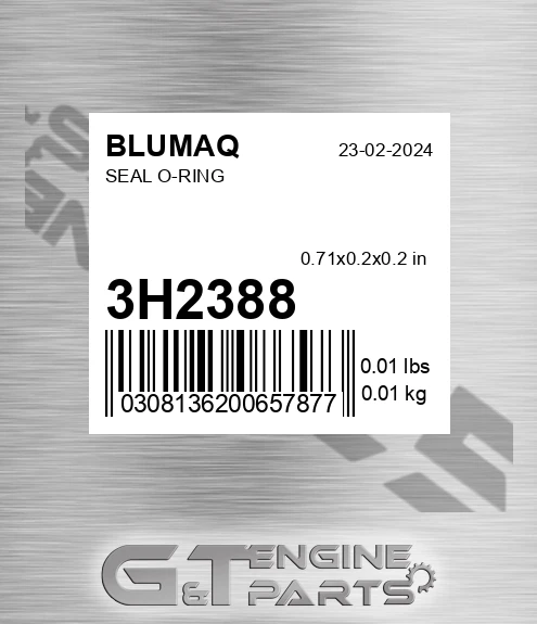 3H-2388 Seal O-ring for BLUMAQ
