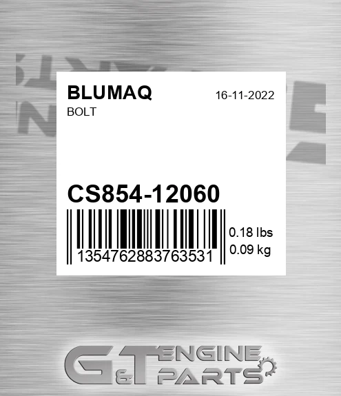 CS854-12060 Bolt for BLUMAQ