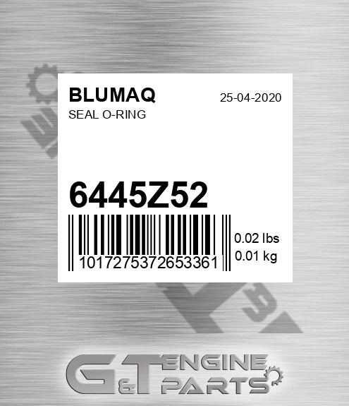 6445Z52 Seal O-ring for BLUMAQ