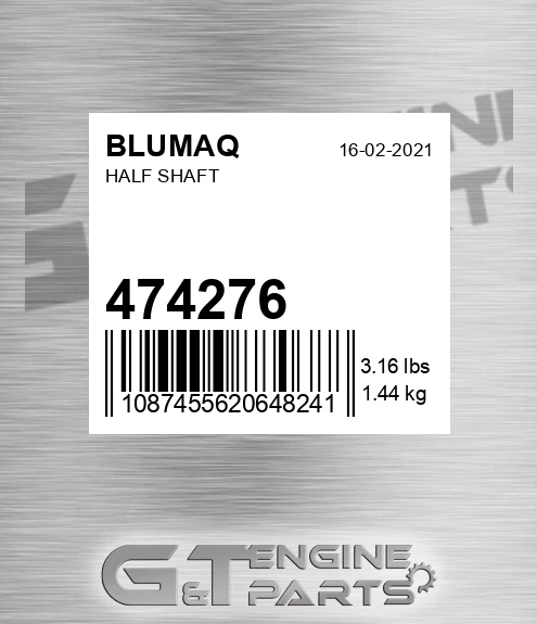 474276 Half Shaft for BLUMAQ