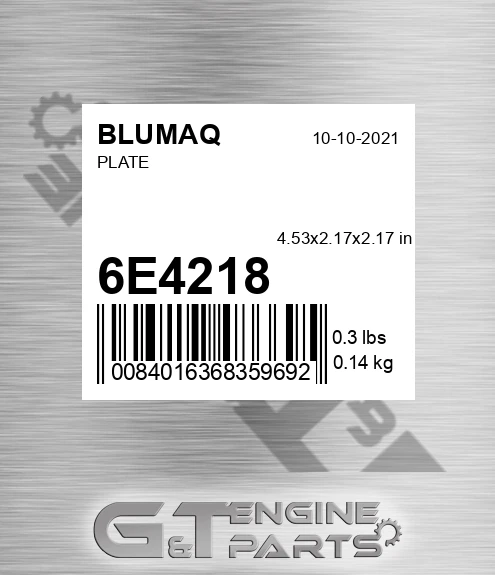6E-4218 Plate for BLUMAQ