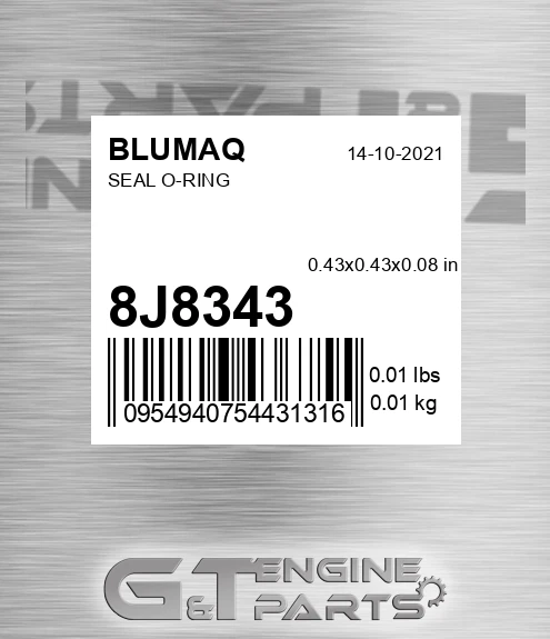 8J-8343 Seal O-ring for BLUMAQ