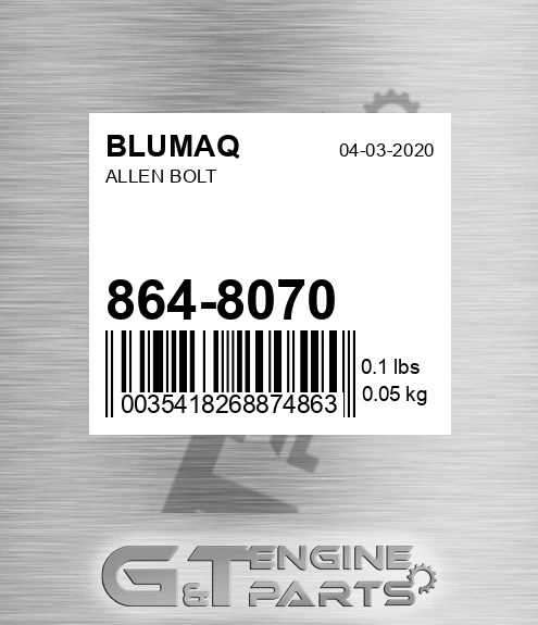 8648070 Allen Bolt