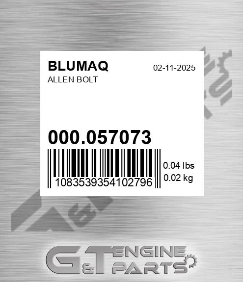 000.057073 Allen Bolt for BLUMAQ