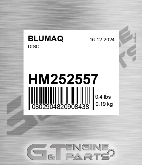 HM252557 Disc for BLUMAQ