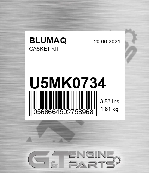 U5MK0734 Gasket Kit