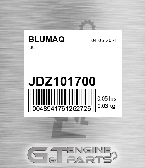 JDZ101700 Nut for BLUMAQ