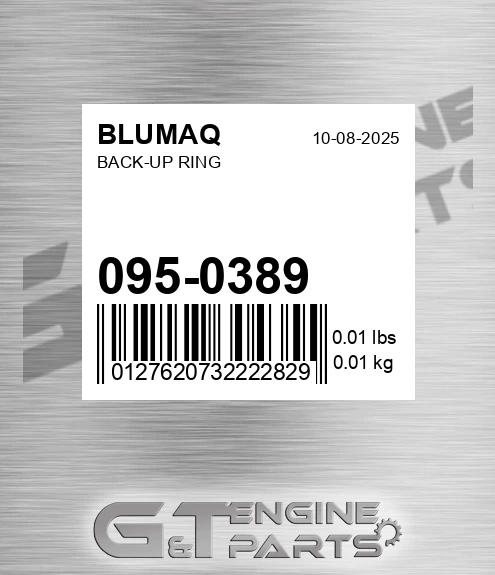 095-0389 Back-up Ring for BLUMAQ