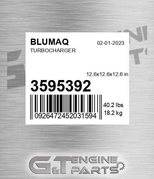 359-5392 Turbocharger for BLUMAQ