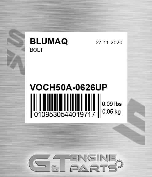 VOCH50A-0626UP Bolt for BLUMAQ