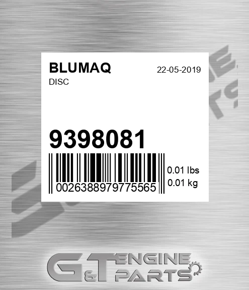 9398081 Disc for BLUMAQ