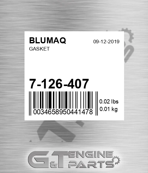 7-126-407 Gasket for BLUMAQ