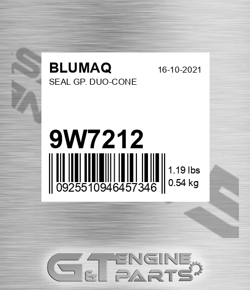 9W-7212 Seal Gp. Duo-cone for BLUMAQ