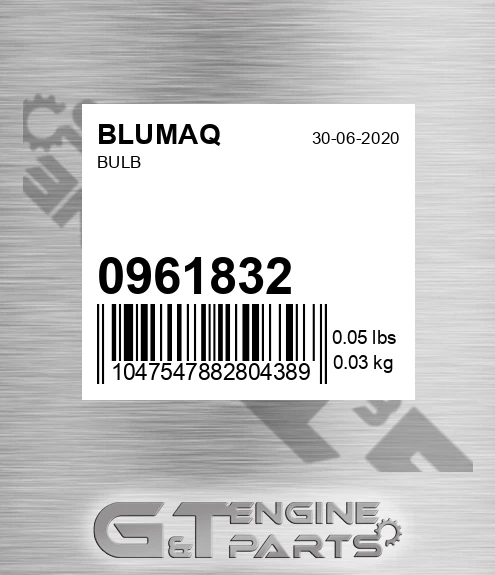096.1832 Bulb for BLUMAQ