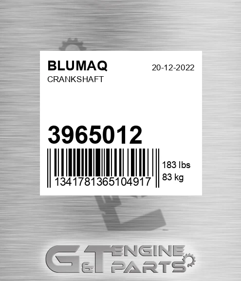 3965012 BLUMAQ Crankshaft