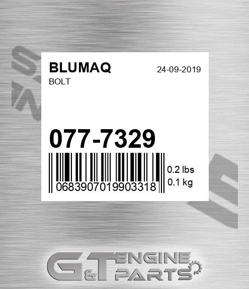 077-7329 Bolt for BLUMAQ