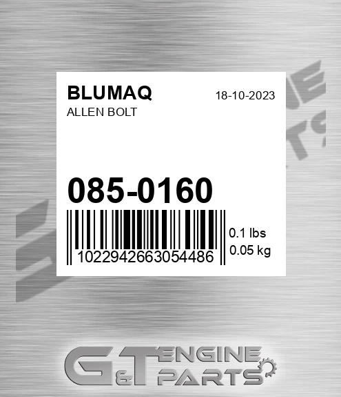 085-0160 Allen Bolt for BLUMAQ