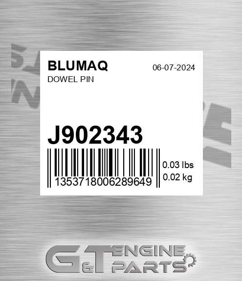 J902343 Dowel Pin