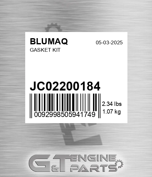 JC02/200184 Gasket Kit for BLUMAQ