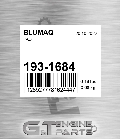 193-1684 Pad for BLUMAQ