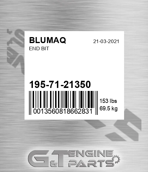 195-71-21350 End Bit for BLUMAQ