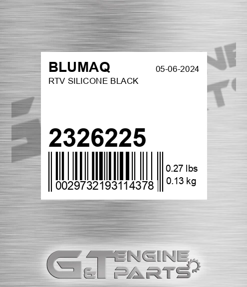 2326225 Rtv Silicone Black for BLUMAQ