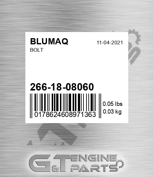 266-18-08060 Bolt for BLUMAQ